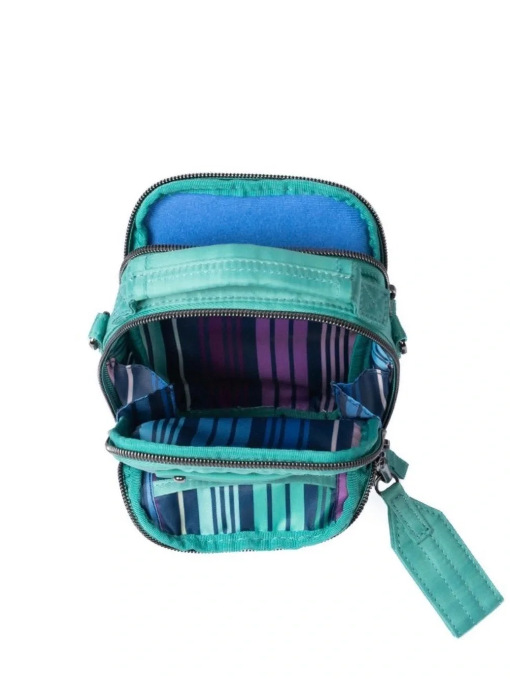 Lug Skeeter Mini Bridge Crossbody Bag with Puller NWT Surf Teal